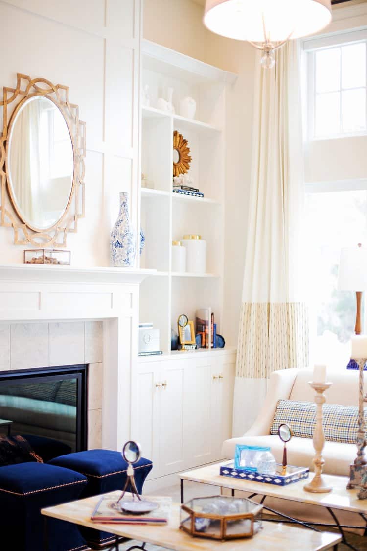 bright, organised sitting room in London