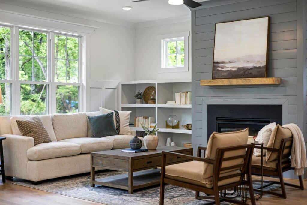 Organised living room in Guildford, Surrey