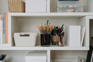Tidy and organised shelves